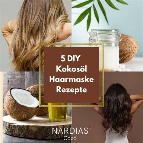 Kokosöl-Honig-Haarmaske - Anwendung auf langem Haar