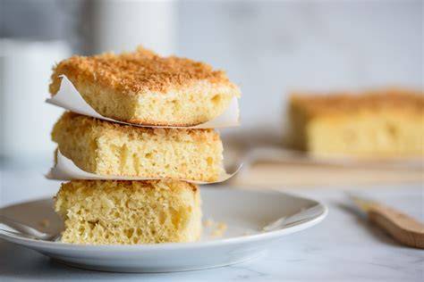 Kokos blechkuchen auf Backblech