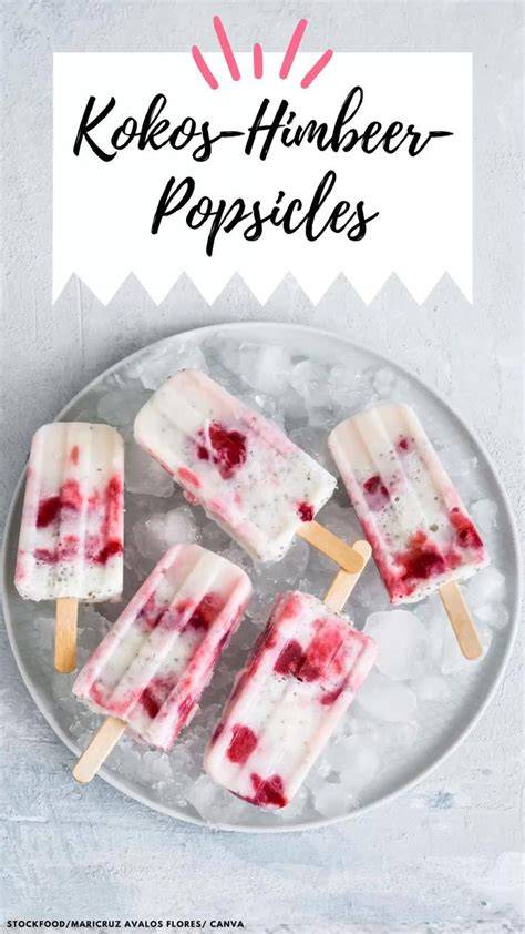 Kokos-Himbeer-Popsicles
