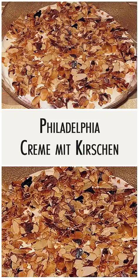 Kokosblütenzucker, Kirschen und Philadelphia Frischkäse als Zutaten