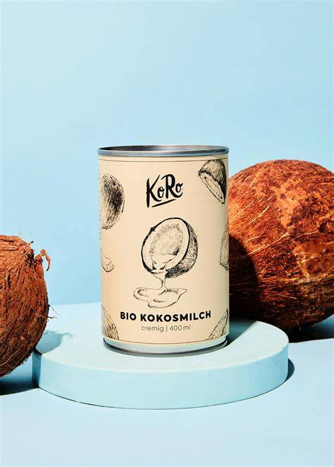 Kokosmilch-Dose: cremiger und wässriger Anteil