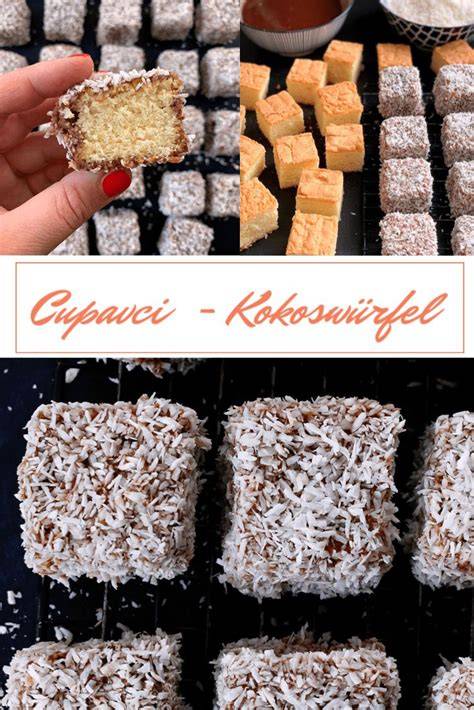 Kokoswürfel und Nusswürfel - zwei Varianten nebeneinander