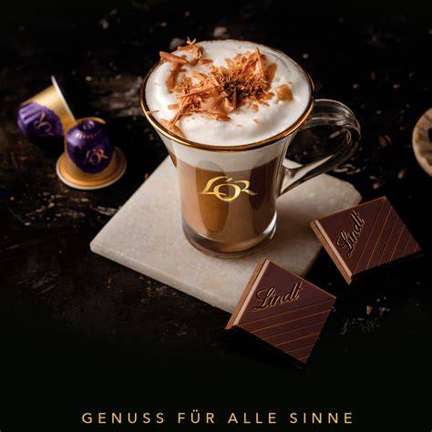 Kombination aus Lindt Schokolade und Kaffee