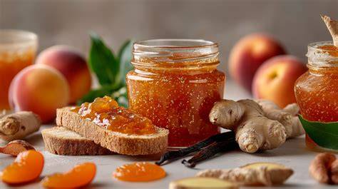 Kombination aus Nektarinen und Ingwer zur Marmeladenherstellung