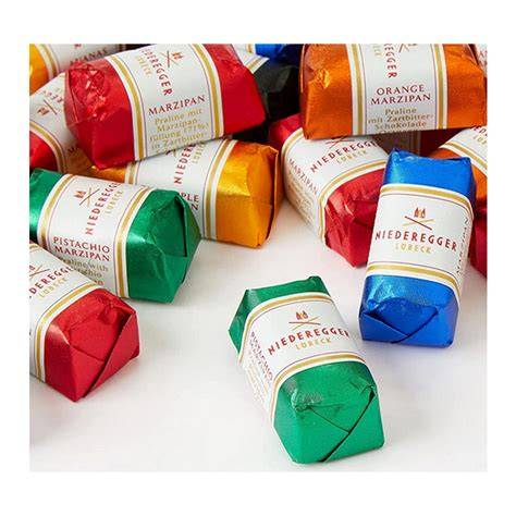 Kombinationsübersicht der Niederegger Marzipan Klassiker Variationen 750g