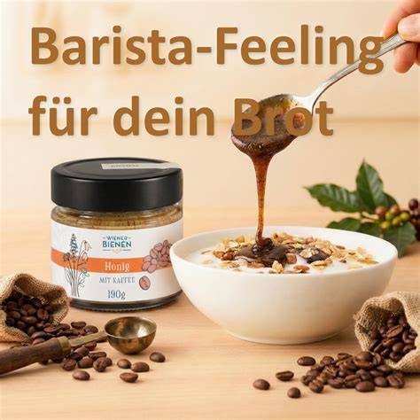 Kosmetische Produkte mit Kaffee und Honig