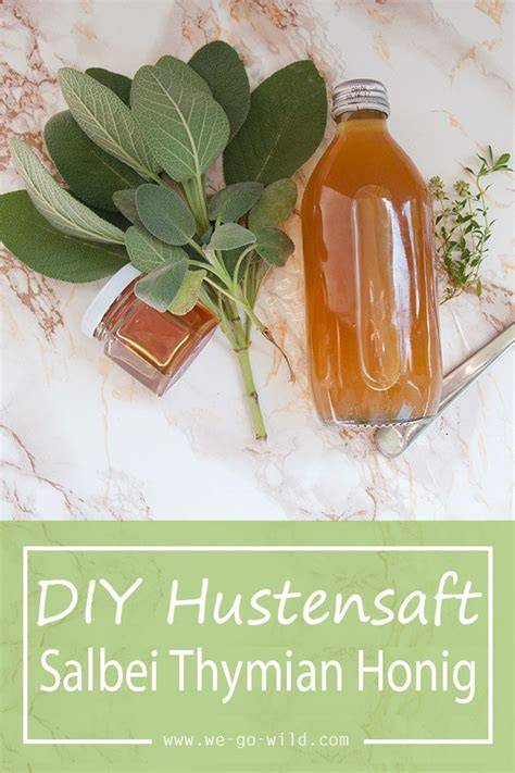 Kräuterzusätze für Hustensaft: Thymian, Königskerze, Salbei
