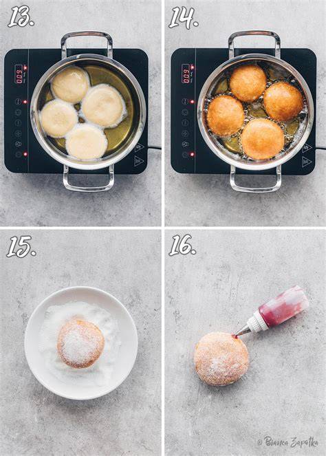 Krapfen in Öl ausbacken und füllen