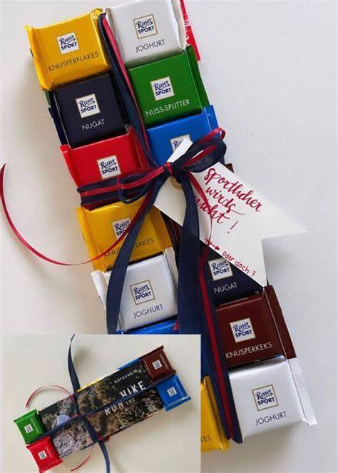 Kreative Dekoration mit Ritter Sport Quadraten