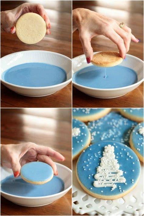 Kreative Pool-Plätzchen mit Mini-Lebkuchenmännchen in blauer Glasur