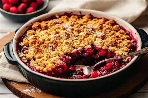 Kreativer Streusel Crumble mit Früchten
