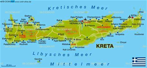 Kreta Karte und kretische Flora