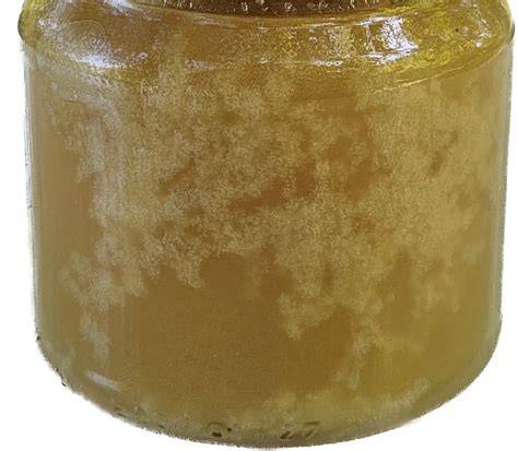 Kristallisation von Honig im Glas