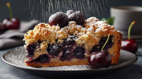 Kuchen bestäubt mit Puderzucker