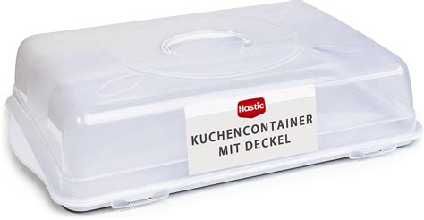Kuchen in Kuchencontainer verpackt und transportbereit