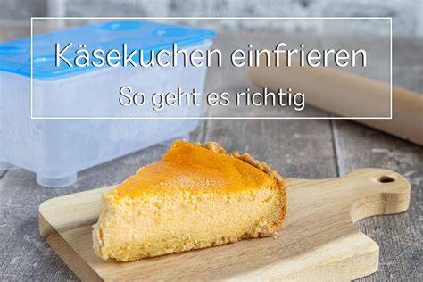 Kuchen luftdicht verpackt und portioniert zum Einfrieren