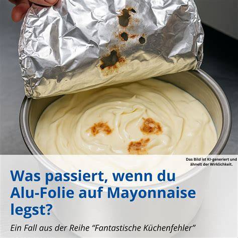 Kuchen mit Alufolie abgedeckt zum Schutz vor weiterer Bräunung