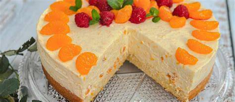 Kuchen mit Mandarinen - fruchtige Dekoration