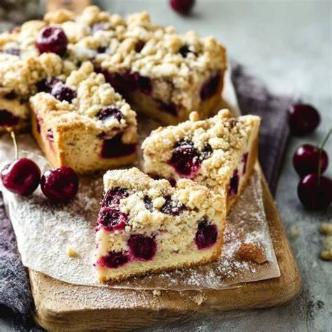 Kuchen mit karamellisierten Mandelstreuseln