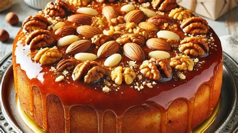 Kuchen und Kekse mit Honig, Nüssen und Früchten