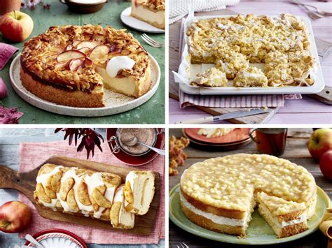 Kuchen- und Quarksorten als übersichtliche Tabelle/Infografik