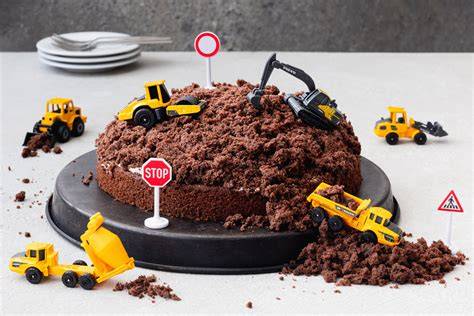 Kuchendekoration Trecker: Süßigkeiten und Schokoküsse