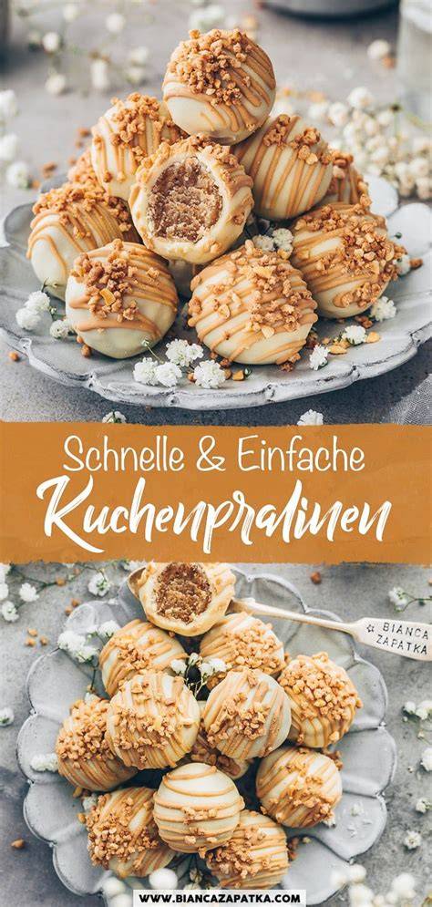 Kuchenpralinen Dekoideen und Anrichtevorschläge