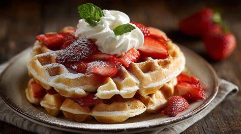 Kuchenstücke mit Schlagsahne auf Teller