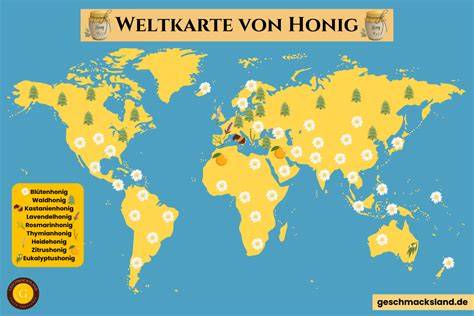Kulinarische Weltkarte: Gerichte mit Honig weltweit