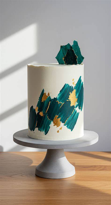 Kunstvoll gekleckert Pinselstrich-Torte