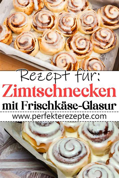 Kurzübersicht: Schritte, Zeiten und Temperaturen für Zimtschnecken mit Frischkäse-Guss
