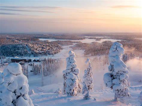 Kuusamo Winterlandschaft und Weihnachtsküche