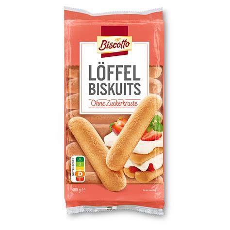 Löffelbiskuit, zerbröselt in einer Schale