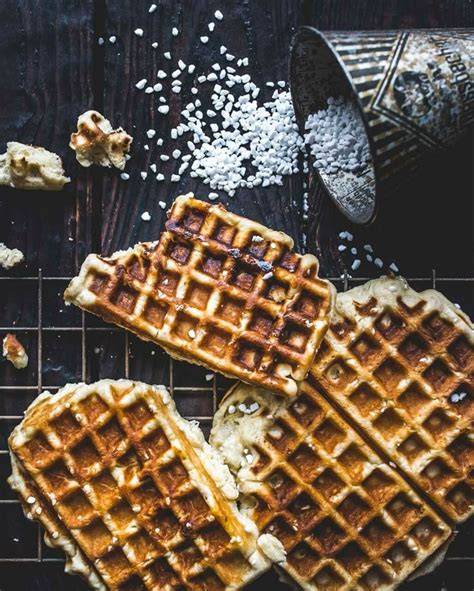 Lütticher Waffeln mit Hagelzucker bestreut