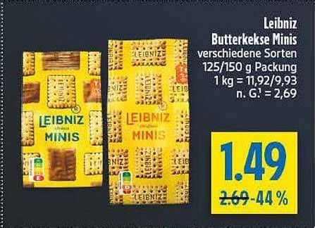 LEIBNIZ Minis verschiedene Sorten Verpackungen