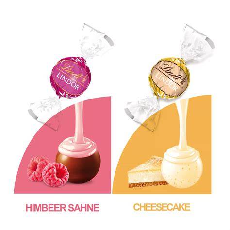 LINDOR Himbeer Kugeln am Teller