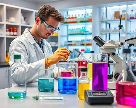 Laboranalysen: Probengläser und Messinstrumente