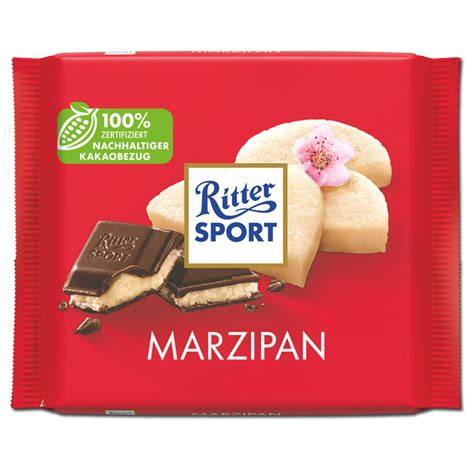 Lactosefrei und glutenfrei - Ritter Sport Marzipan Schokolade