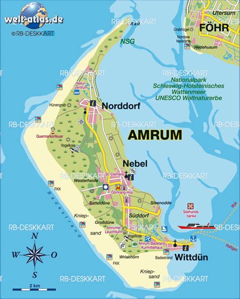Lage Insel Praline Amrum Karte