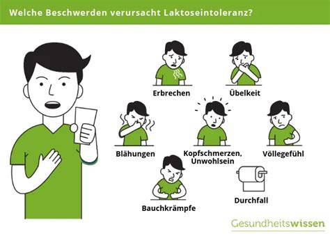 Laktose und Symptome der Laktoseintoleranz