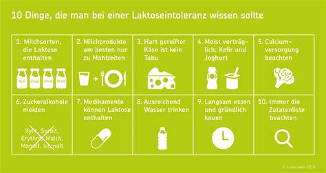Laktoseintoleranz und Nährwertangaben