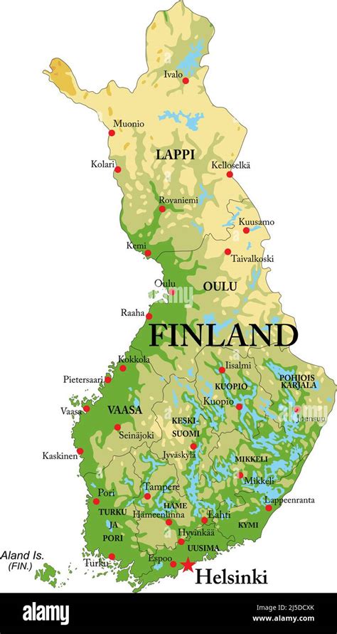 Landkarte Finnlands und typische Lakritzmotive