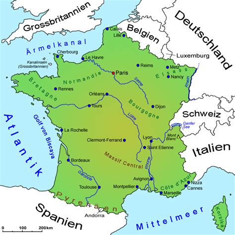 Landkarte Frankreich mit regionalen Confiserie‑Spezialitäten