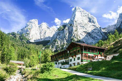 Landschaft der Wanderroute von Kufstein zum Anton-Karg-Haus, Bayerische Alpen