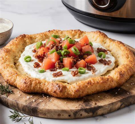 Langos aus dem Backofen als fettarme Variante