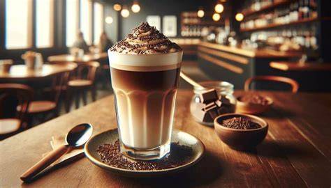 Latte Macchiato mit Schokostreuseln
