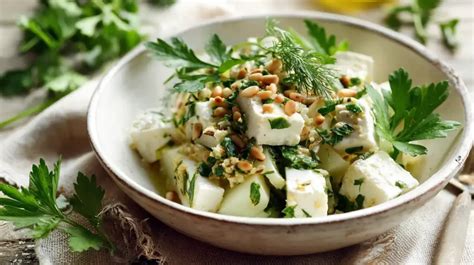 Lauch-Schinken-Torte auf rustikalem Holztisch, angerichtet mit Salat