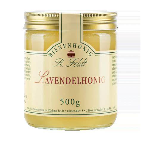 Lavendelhonig im Glas - Farbe und Konsistenz