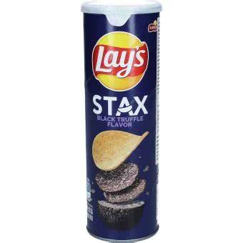 Lay's Stax Black Truffle - Verpackung und Form der Chips
