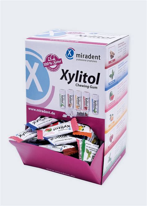 Lebensmittel mit Xylit (z.B. Kaugummis, Schokolade, Marmelade)